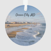 strand in Ocean City, Maryland Ornament (achterkant)