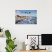 strand in Ocean City, Maryland Poster (Thuiskantoor)