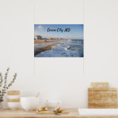 strand in Ocean City, Maryland Poster (Keuken)