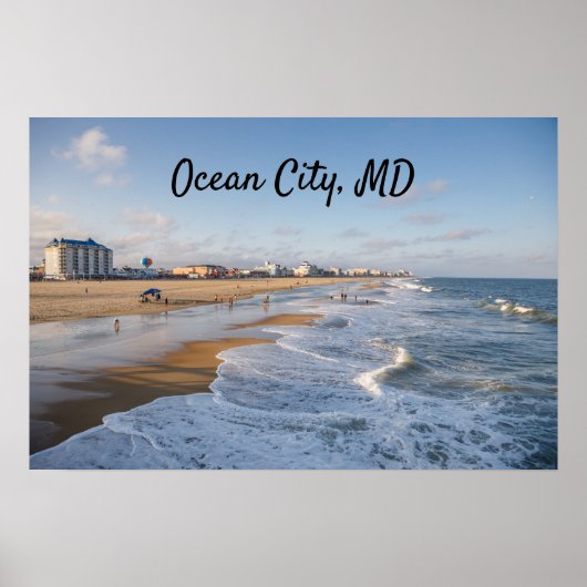 strand in Ocean City, Maryland Poster (Voorkant)