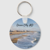 strand in Ocean City, Maryland Sleutelhanger (Voorkant)