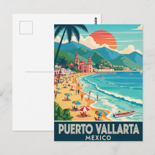 Strand in Puerto Vallarta Mexico Reizen Briefkaart (Voorkant / Achterkant)