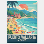 Strand in Puerto Vallarta Mexico Reizen Magneet (Voorkant)
