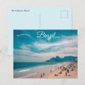 Strand in Rio de Janeiro Brazilië Briefkaart (Voorkant / Achterkant)