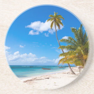 Strand in Saona Dominicaanse Republiek Zandsteen Onderzetter