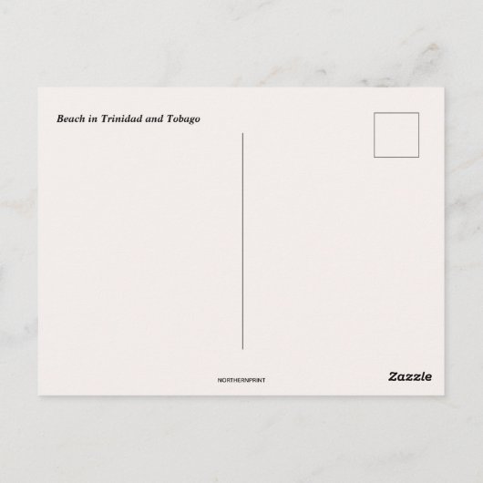 Strand in Trinidad en Tobago Briefkaart (Achterkant)
