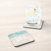 Strand Initialen Ocean Beach Water Sand Travel Fun Bier Onderzetter (Rechterzijde)