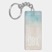 Strand Initialen Water Sand Travel Souvenir Fun Sleutelhanger (Voorkant Links)