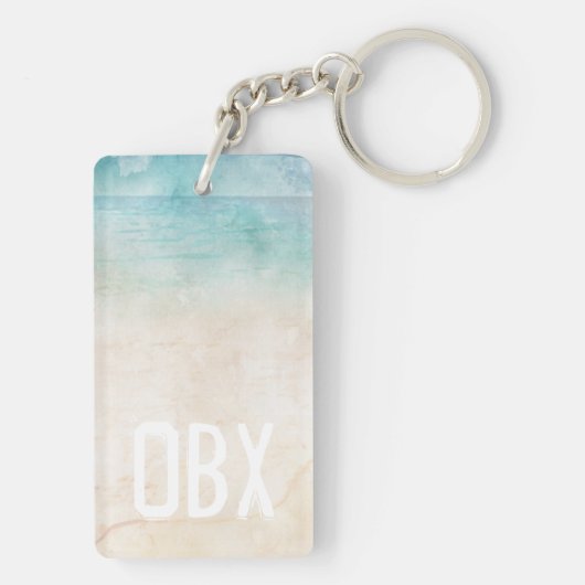 Strand Initialen Water Sand Travel Souvenir Fun Sleutelhanger (achterkant)