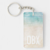 Strand Initialen Water Sand Travel Souvenir Fun Sleutelhanger (Voorkant)