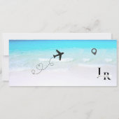 Strand instapkaart ticket Bruiloft Save The Date (Achterkant)