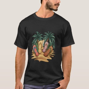 Strand is beter in Teenslippers Funny Summer Solst T-shirt