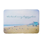 Strand is mijn gelukkig plaats script oceaan kust badmat (Voorkant)
