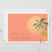 Strand Italiaans Zonsondergang Toscaanse Minimale Bedankkaart (Voorkant)