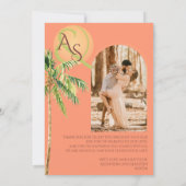 Strand Italiaans Zonsondergang Toscaanse Minimale Bedankkaart (Achterkant)