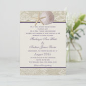  strand Ivoor Paarse Kaart (Staand voorkant)