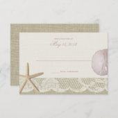 strand ivoor reactie RSVP kaartje (Voorkant / Achterkant)