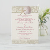  strand ivoor roze kaart (Staand voorkant)