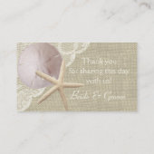  strand Ivoor Zitplaatsen Kaarten Plaatskaartje (Achterkant)