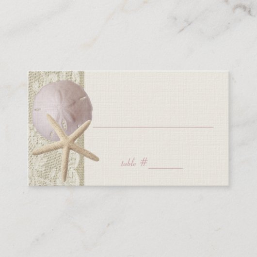  strand Ivoor Zitplaatsen Kaarten Plaatskaartje (Voorkant)