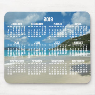 Strand Jaarlijkse Kalender 2019 Muismatten