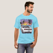 Strand jaren 1980 Witte Sportwagen Tiener Jongens  T-shirt (Voorkant volledig)