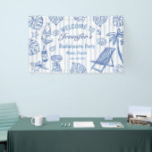 Strand JUFFERTJE FANTASIEVOL Blauw Spandoek (Beurs)