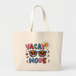 Strand Jumbo Retro Zomer Reis Vakantie Modus Grote Tote Bag