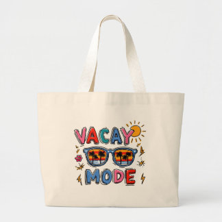 Strand Jumbo Retro Zomer Reis Vakantie Modus Grote Tote Bag