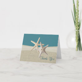 Strand Jute en Zeester Turquoise Bedankt