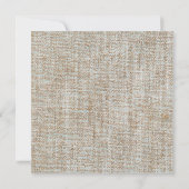 Strand Jute Zakdoek Bruiloft Uitnodiging (Achterkant)