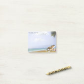 Strand Kat (aanpasbaar) Post-it® Notes (Op bureau)