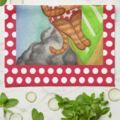 Strand Kat Keuken Handdoek (Gevouwen)