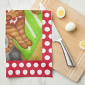 Strand Kat Keuken Handdoek (Quarter Fold)