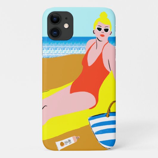 Strand Keen - Geel Case-Mate iPhone Case (Achterkant)