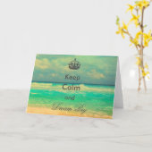  strand "Keep Calm and Dream Big", citaat Kaart (Gele Bloem)