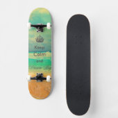  strand "Keep Calm and Dream Big", citaat Skateboard (Voorkant)