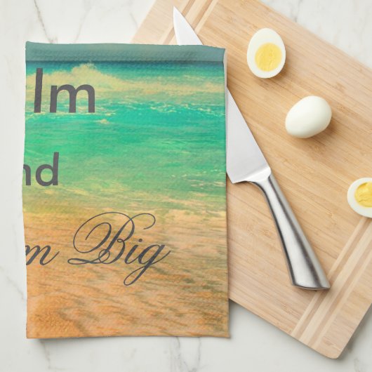  strand "Keep Calm and Dream Big", citaat Theedoek (Quarter Fold)