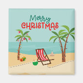 Strand Kerst Cruise Door Magneet (Voorkant)