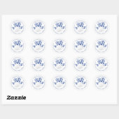 Strand Kerst Zand Dollar Marine Terugkeer Adres Ronde Sticker (Vel)