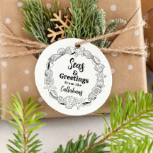 Strand Kerst Zeeen en Groeten Gift Stamp