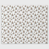 Strand Kerstboom Patroon Cadeaupapier (Vlak)