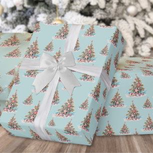 Strand Kerstboom Patroon Cadeaupapier