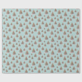 Strand Kerstboom Patroon Cadeaupapier (Vlak)