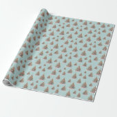 Strand Kerstboom Patroon Cadeaupapier (Uitgerold)