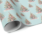 Strand Kerstboom Shell patroon Cadeaupapier (Rol Hoek)