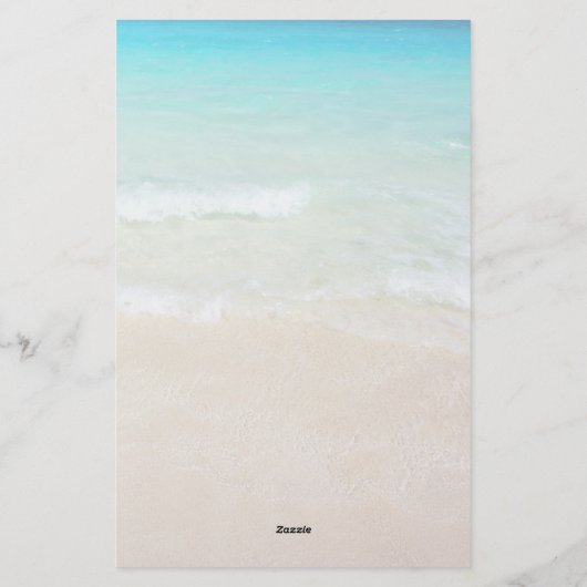 Strand Kerstbrief Sjabloon Briefpapier (Achterkant)