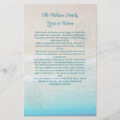 Strand Kerstbrief Sjabloon Briefpapier (Voorkant)