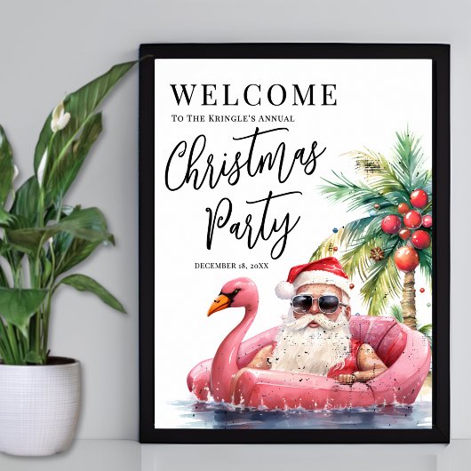 Strand Kerstfeest Welkom Poster