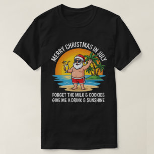 Strand Kerstman Kerstmis in juli Strand Kerstman T-shirt